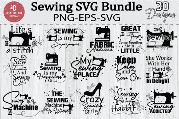 30 Sewing Machine SVG Sewing Machine S Graphics for Print Templates