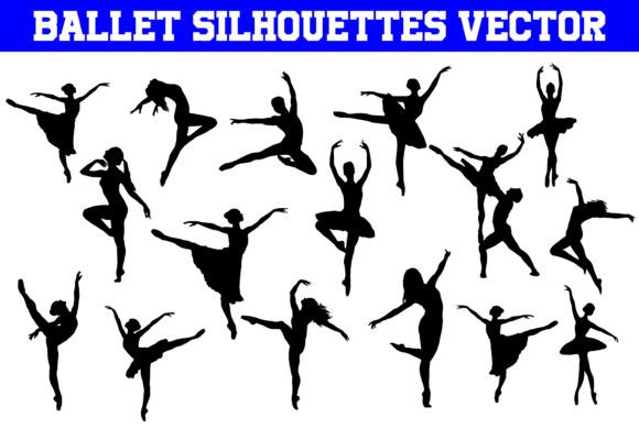 Ballet Silhouettes Vector Ballet SVG for Graphics and Crafts