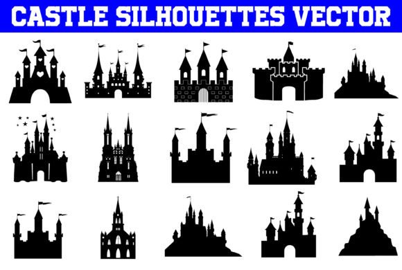 Crafts & Graphics Review: Castle Silhouettes Vector Castle SVG