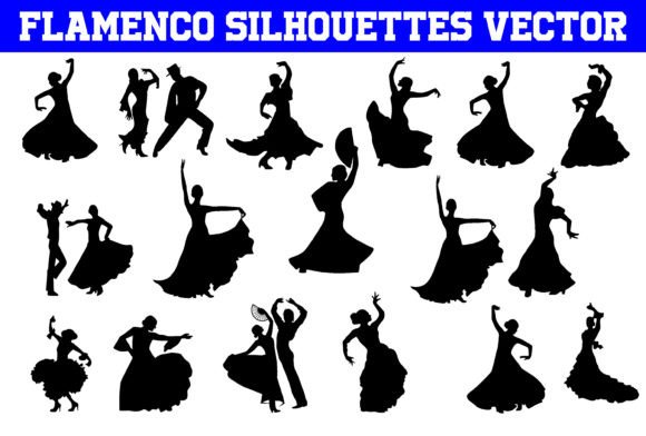 Flamenco Silhouettes Vector Flamenco Graphics