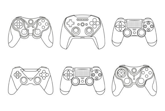 Game Console Line Art SVG Set: A Crafts and Graphics Review