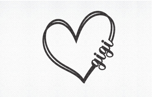 Gigi Heart SVG, Mother s Day SVG, PNG for Graphics and Crafts