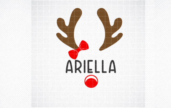 Girl Rudolph SVG, Reindeer Frame SVG