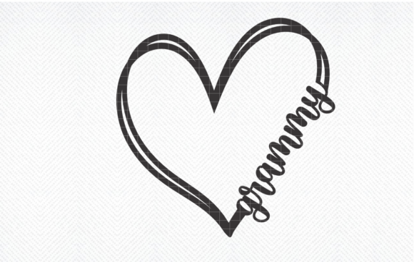 Grammy Heart SVG, Grammy SVG, PNG, DXF Graphics for Crafts