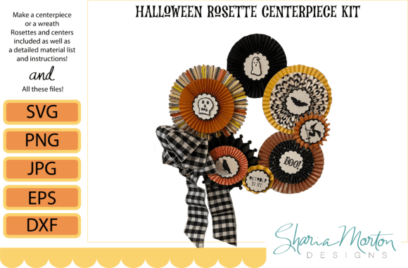 Halloween Centerpiece and Wreath Kit Graphics for Crafts