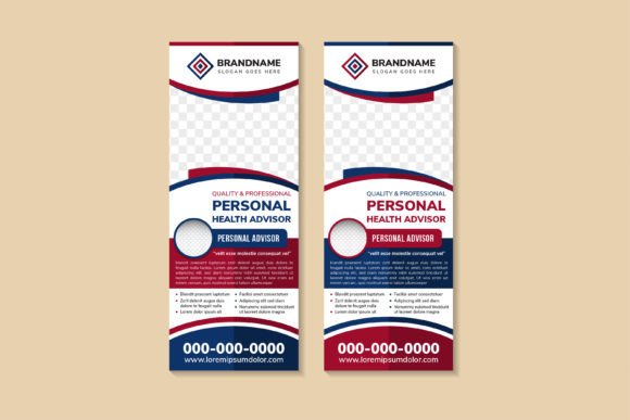 Health Advisor Vertical Banner Graphics and Print Templates