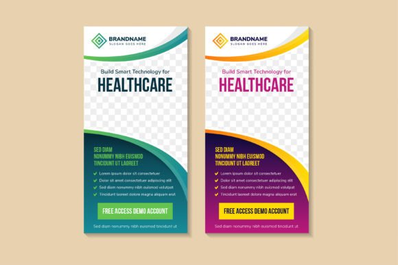 Healthcare Vertical Banner Graphics and Print Templates Review