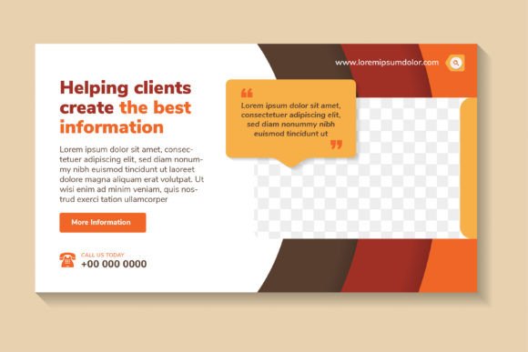 Helping Clients Horizontal Banner Graphics for Landing Page Templates