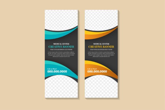 Medical Center Vertical Banner Graphics and Print Templates Review