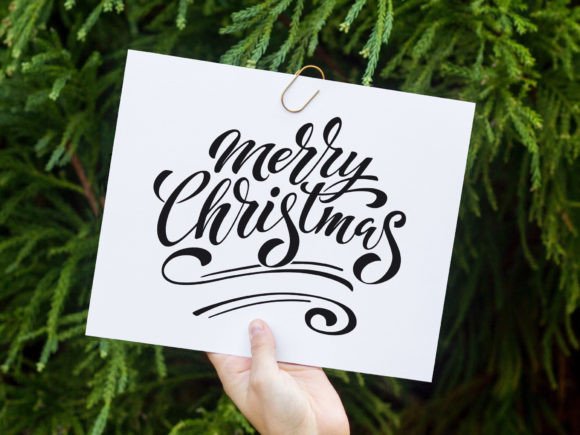 Merry Christmas Handwritten Graphics for Crafts