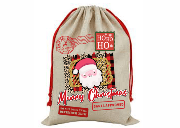 Santa Sack Toy Bag Sublimation PNG, JPEG for Graphics and Crafts