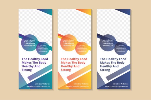The Healthy Food Vertical Banner Graphics and Print Templates Review